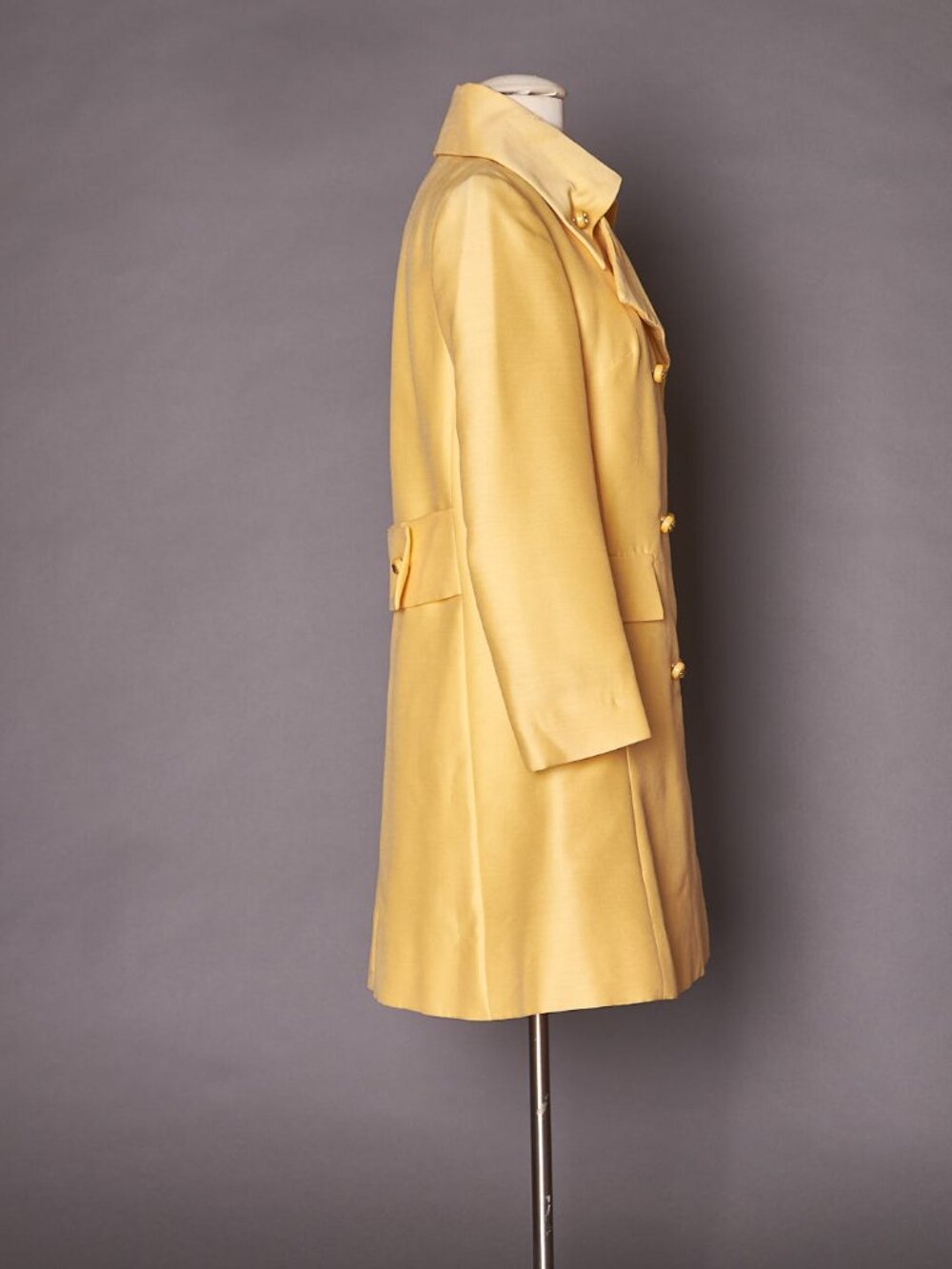 1960s Golden Yellow Lilli Ann Trench/Pea Coat